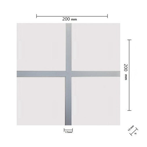 Raccordo a X Per Taglio Luce 2mt x 20cm in Cartongesso Cover Opale