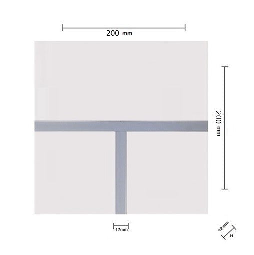 Raccordo a T Per Taglio Luce 2mt x 20cm in Cartongesso Cover Opale