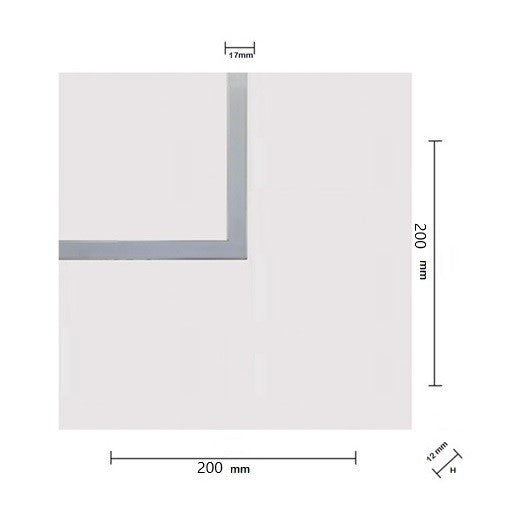 Raccordo a 90° Per Taglio Luce 2mt x 20cm in Cartongesso Cover Opale