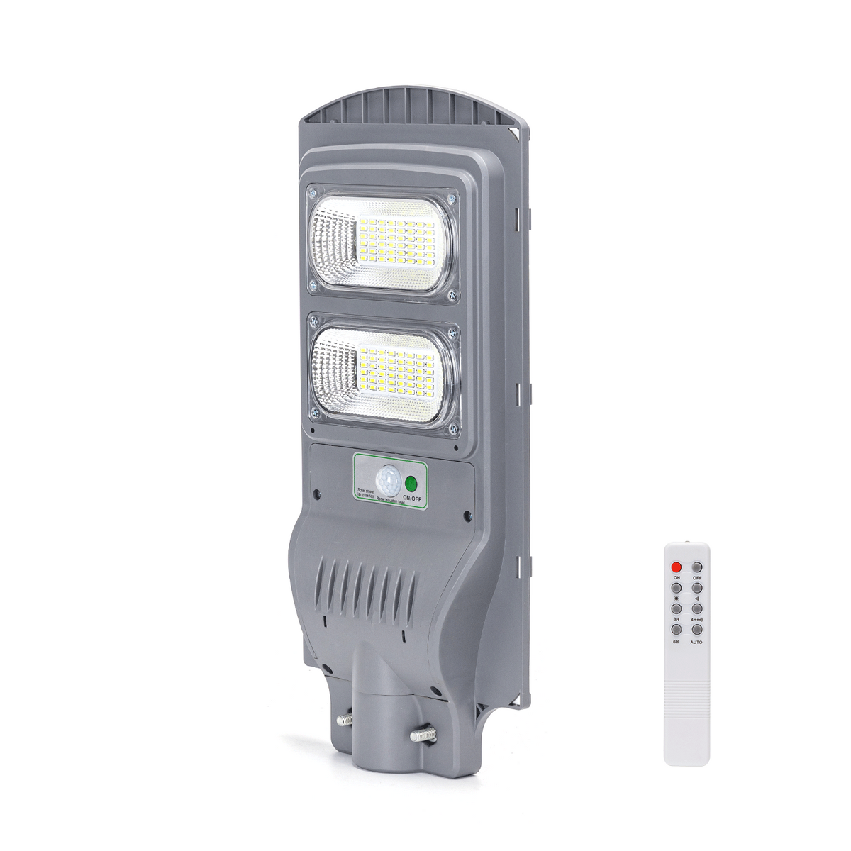 Lampione Stradale Solare 100W Con Crepuscolare e Movimento 6500K IP65