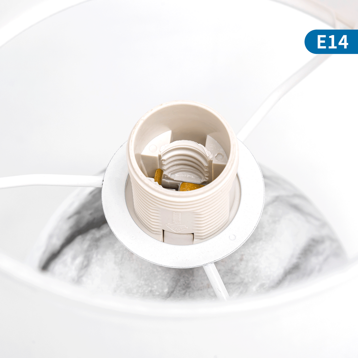 Aigostar Lampada da Tavolo Abat Jour in Ceramica E14 colore Marmo