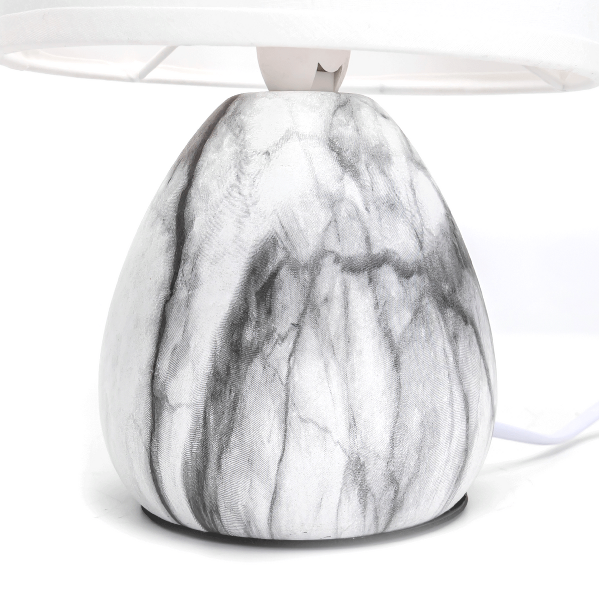 Aigostar Lampada da Tavolo Abat Jour in Ceramica E14 colore Marmo