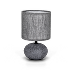 Aigostar Lampada da Tavolo Abat Jour in Ceramica E14 colore Grigio Scuro