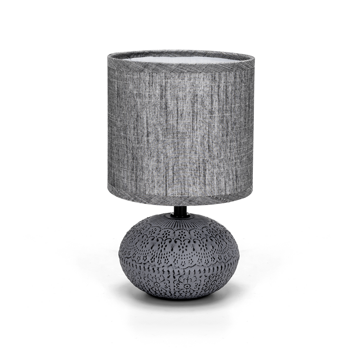 Aigostar Lampada da Tavolo Abat Jour in Ceramica E14 colore Grigio Scuro