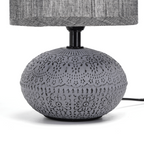 Aigostar Lampada da Tavolo Abat Jour in Ceramica E14 colore Grigio Scuro