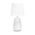 Aigostar Lampada da Tavolo Abat Jour in Ceramica E14 colore Bianco