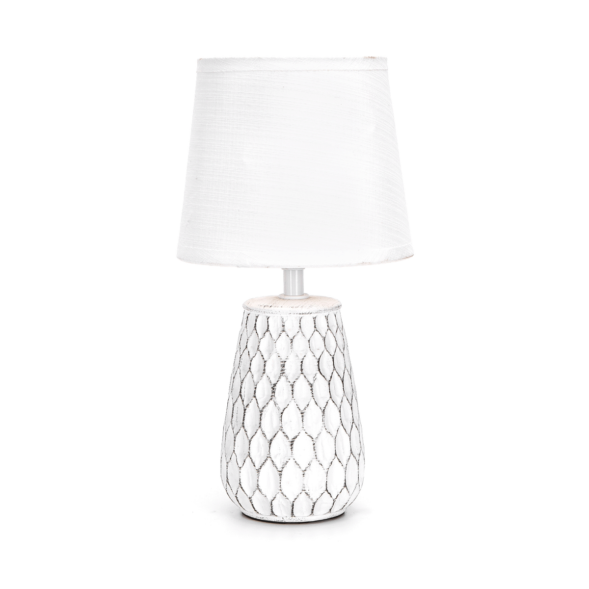 Aigostar Lampada da Tavolo Abat Jour in Ceramica E14 colore Bianco