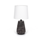 Aigostar Lampada da Tavolo Abat Jour in Ceramica E14 colore Bianco e Nero