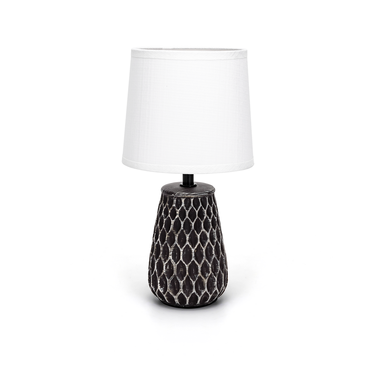 Aigostar Lampada da Tavolo Abat Jour in Ceramica E14 colore Bianco e Nero
