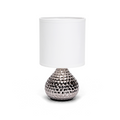 Aigostar Lampada da Tavolo Abat Jour in Ceramica E14 colore Silver