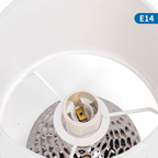 Aigostar Lampada da Tavolo Abat Jour in Ceramica E14 colore Silver