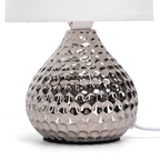 Aigostar Lampada da Tavolo Abat Jour in Ceramica E14 colore Silver