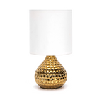 Aigostar Lampada da Tavolo Abat Jour in Ceramica E14 colore Oro