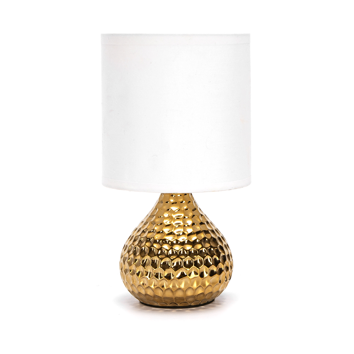 Aigostar Lampada da Tavolo Abat Jour in Ceramica E14 colore Oro
