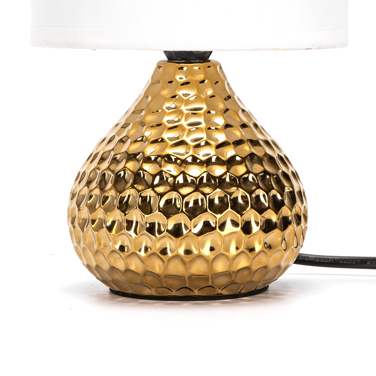 Aigostar Lampada da Tavolo Abat Jour in Ceramica E14 colore Oro
