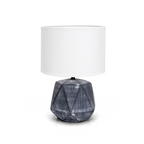 Aigostar Lampada da Tavolo Abat Jour in Ceramica E14 Bianco e Grigio Scuro