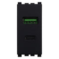 Presa USB Doppia 5V 2 in 1 USB + TYPE-C 3.1A Compatibile Vimar Arkè Ettroit