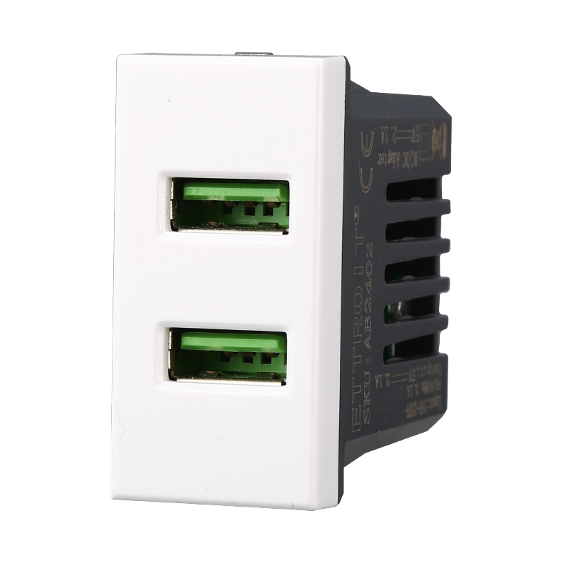 Presa USB 2 Posti 2.1AMH Compatibile Bticino Axolute