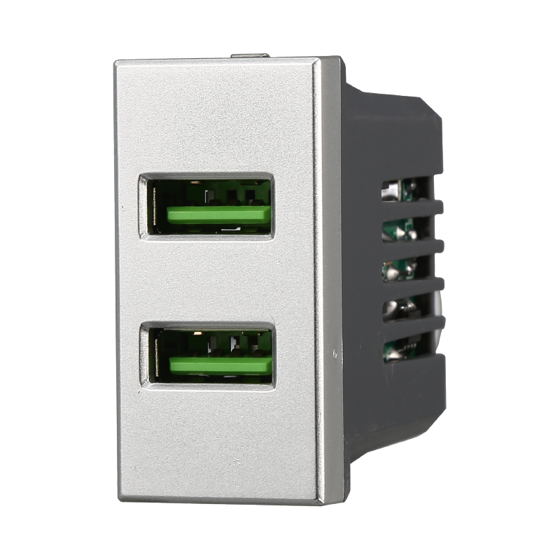 Presa USB 2 Posti 2.1AMH Compatibile Bticino Axolute