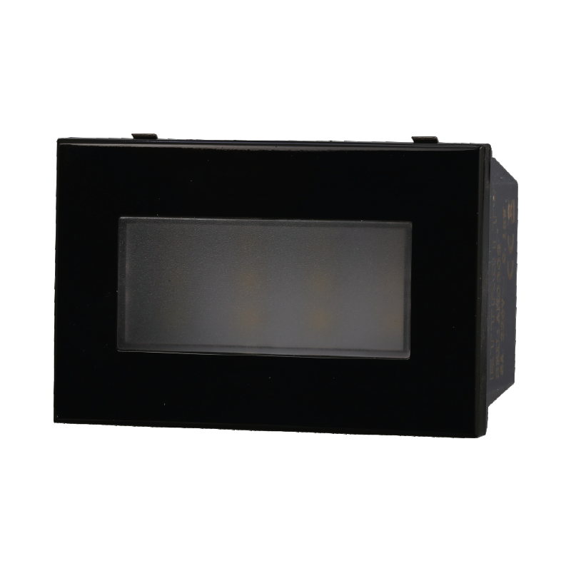 Segnapasso Led 3 Moduli 2,4W da Incasso Per Scatola 503 Nero IP20 3000K compatibile BTicino Axolute