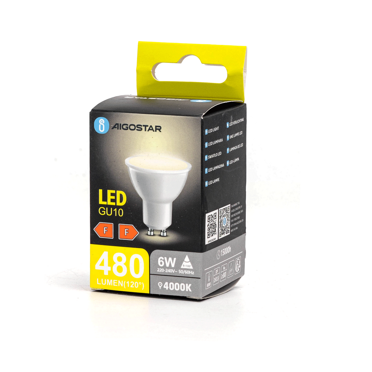Faretto Led GU10 6W SMD Apertura 120-160 Gradi Naturale 4000K