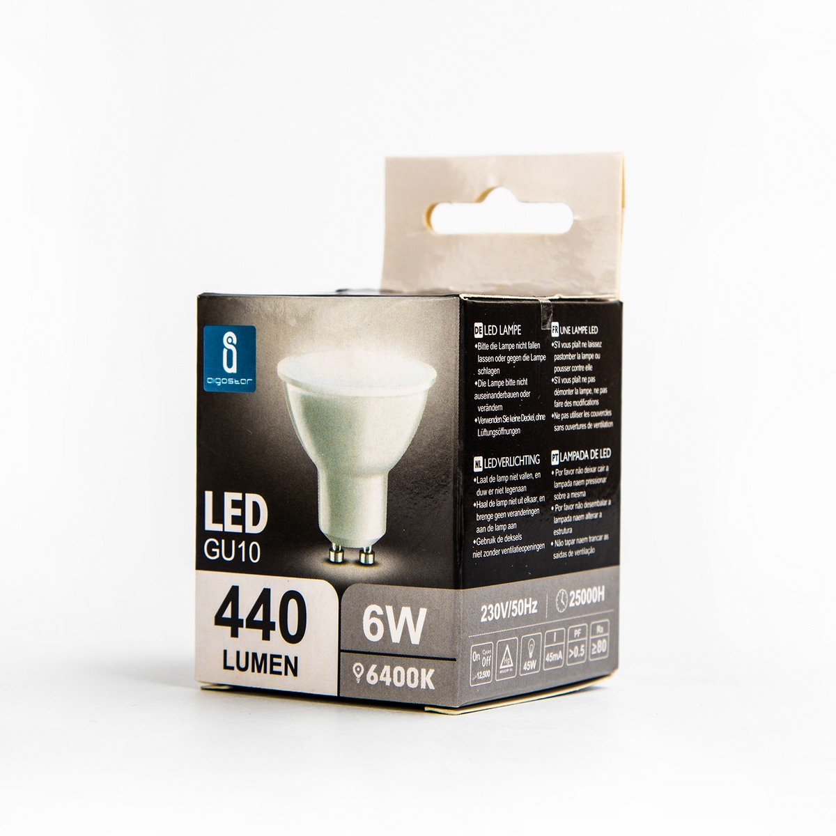 Faretto Led GU10 6W SMD Apertura 120-160 Gradi Luce Fredda 6400K
