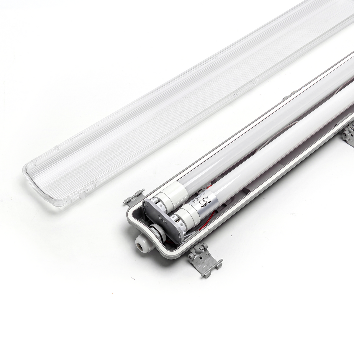 Plafoniera Stagna 2 X 0,6 Mt Completa di Tubi LED 6500K 2 X 1080LM