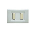 Placca 2 Posti Serie Click Compatibile Magic Bticino Bianca