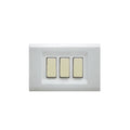 Placca 3 Posti Serie Click Compatibile Magic Bticino Bianca