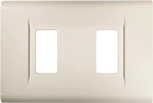 Placca 2 Posti Serie Click Compatibile Magic Bticino Avorio