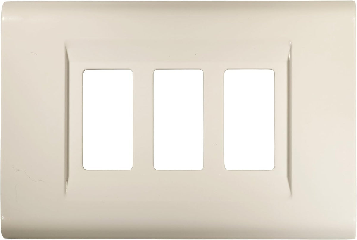 Placca 3 Posti Serie Click Compatibile Magic Bticino Avorio