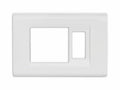 Placca 2 Posti Serie Click Compatibile Magic Bticino Bianca