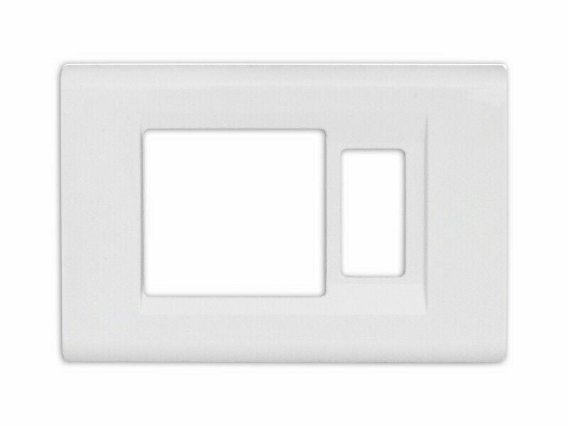 Placca 2 Posti Serie Click Compatibile Magic Bticino Bianca