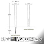 Lampione Solare Fumagalli FIORINA Bianco con Sistema CCT e Sensore