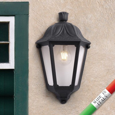 Lanterna Applique da Parete in Resina IESSE Nero E27 IP55