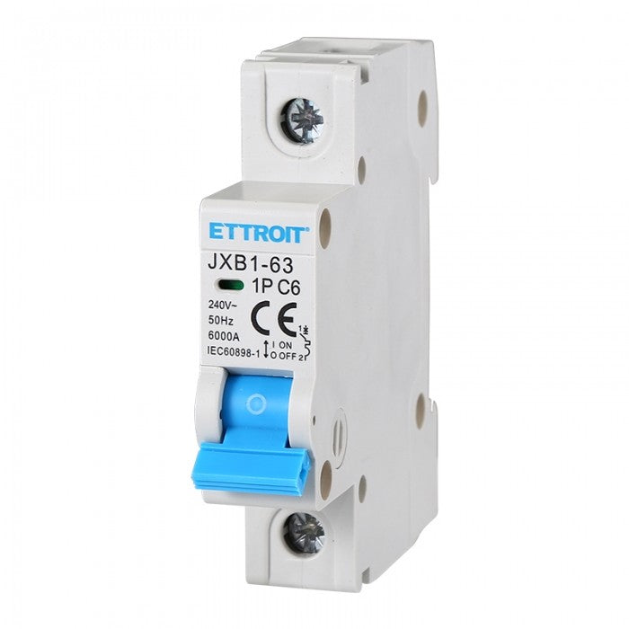 Ettroit Interruttore Magnetotermico 1P 6A 220V 6KA JX110660