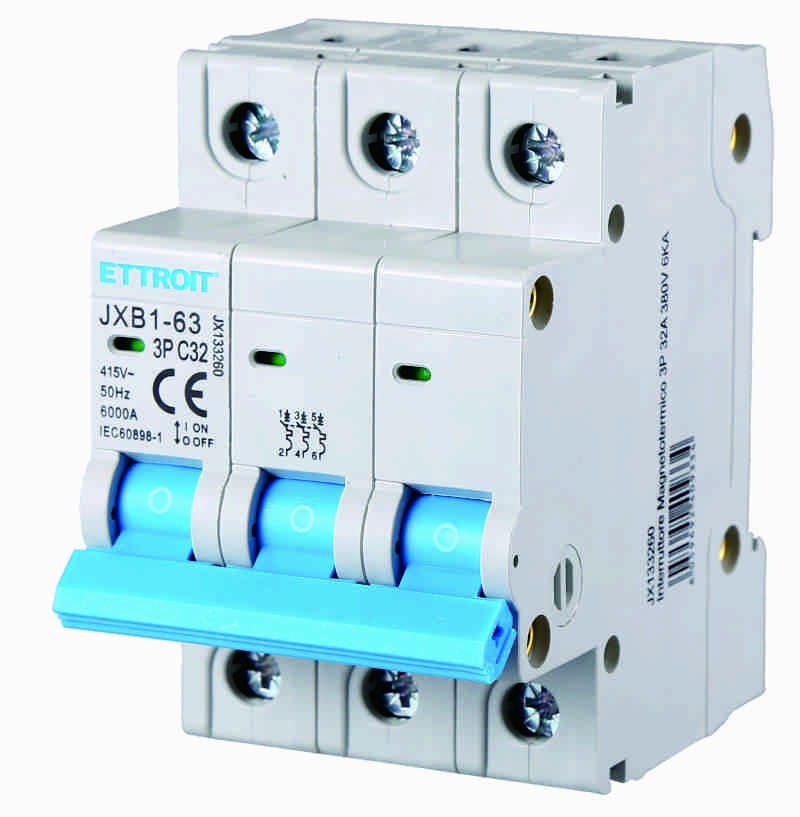 Ettroit Interruttore Magnetotermico 3P 32A 380V 6KA JX133260