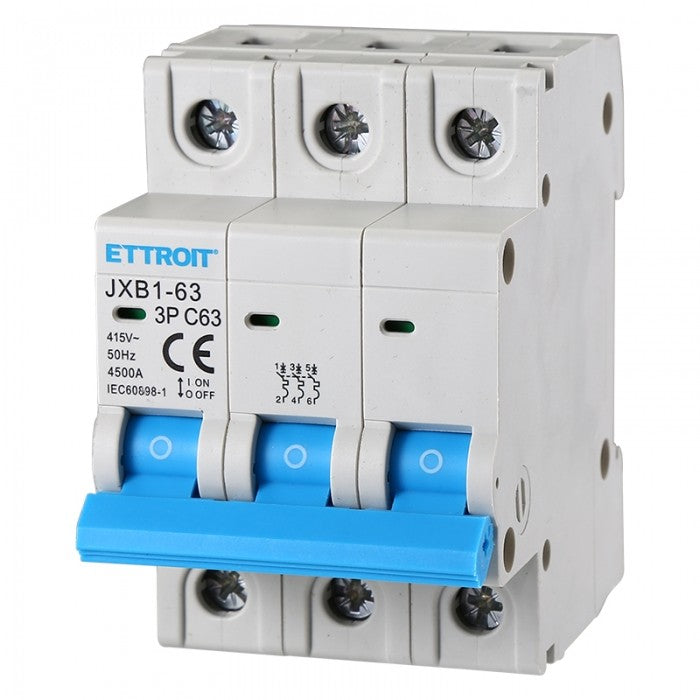 Ettroit Interruttore Magnetotermico 3P 63A 380V 6KA JX136360