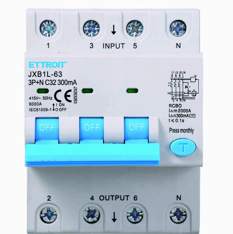 Ettroit Magnetotermico Differenziale 3P+N 32A 300mA 380V-6KA JX263263