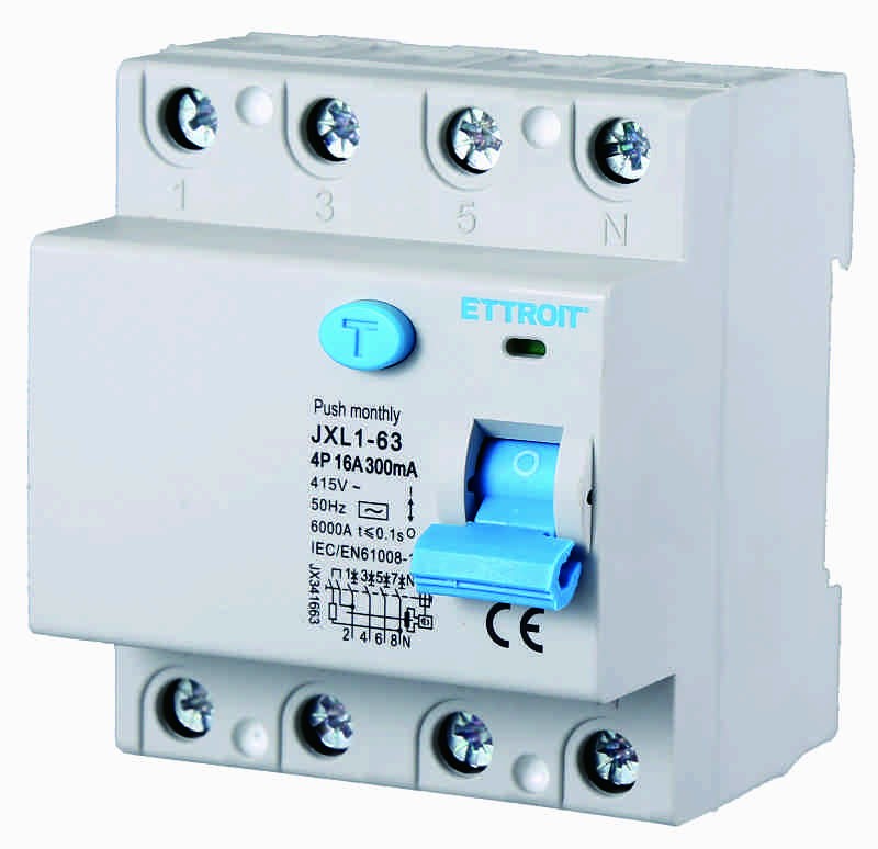 Ettroit Interruttore Differenziale Puro 4P 16A 300mA 380V-6KA JX341663