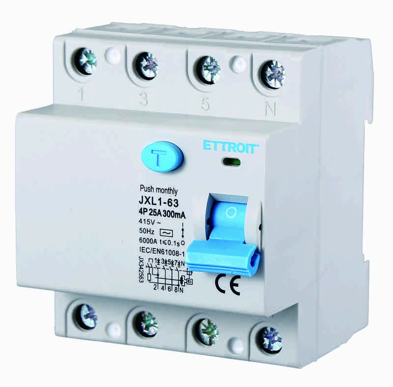 Ettroit Interruttore Differenziale Puro 4P 25A 300mA 380V-6KA JX342563