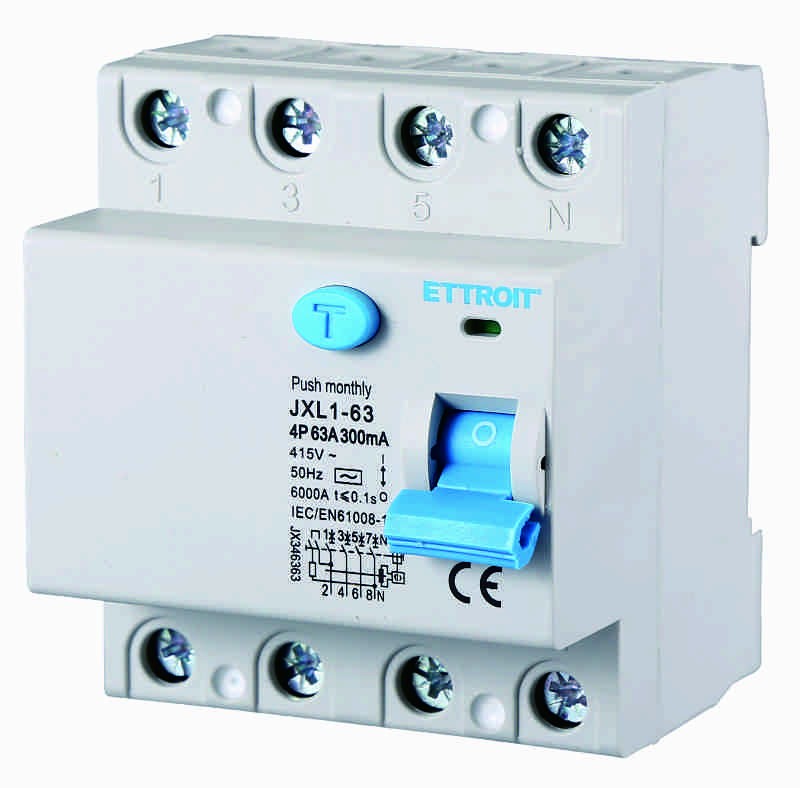 Ettroit Interruttore Differenziale Puro 4P 63A 300mA 380V-6KA JX346363