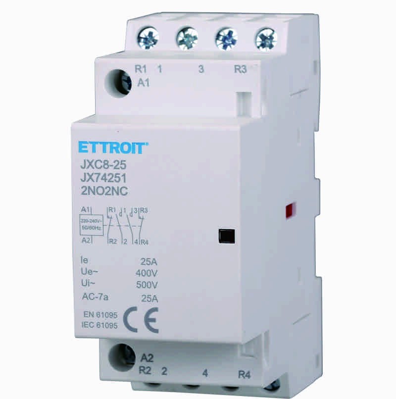 Ettroit AC Contattore DIN RAIL 4P 220V 25A 2 Contatti NO 2 Contatti NC