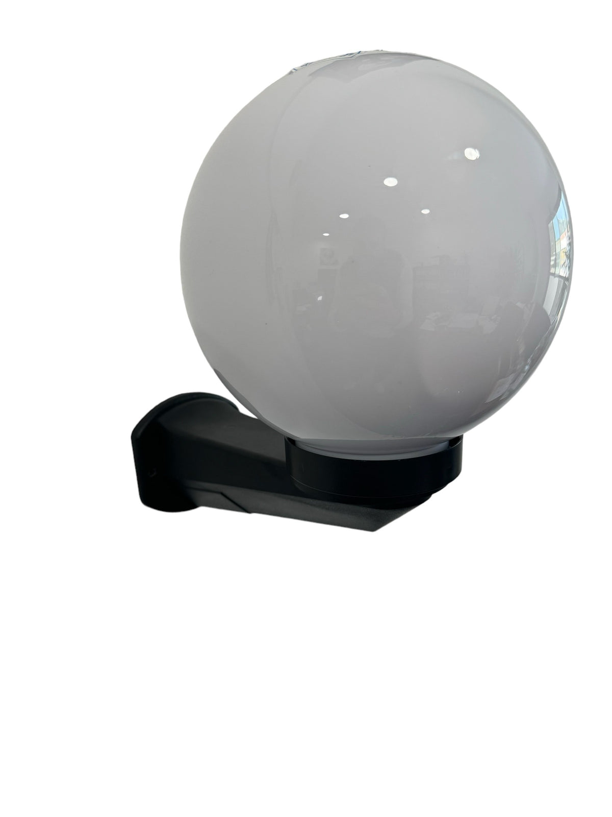 Lampada Applique Sfera a Parete Da Esterno IP44 E27 Bianca D.200mm
