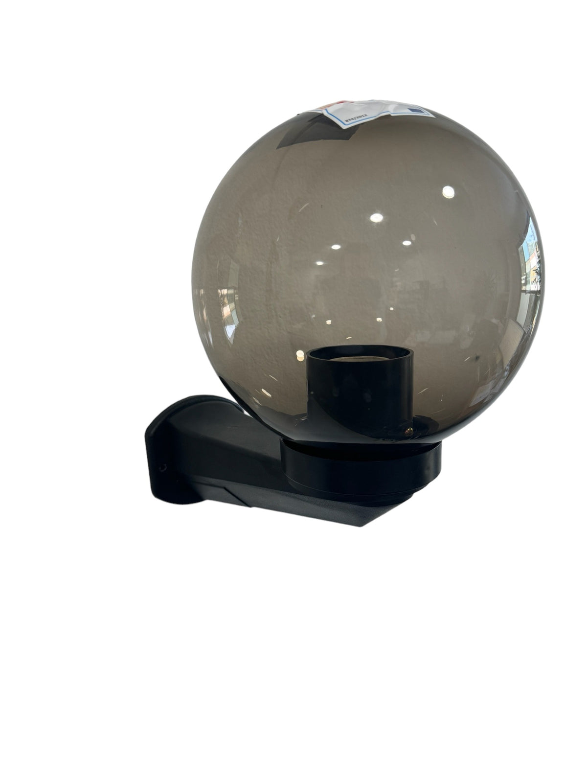 Lampada Applique Sfera a Parete Da Esterno IP44 E27 Fumè D.200mm