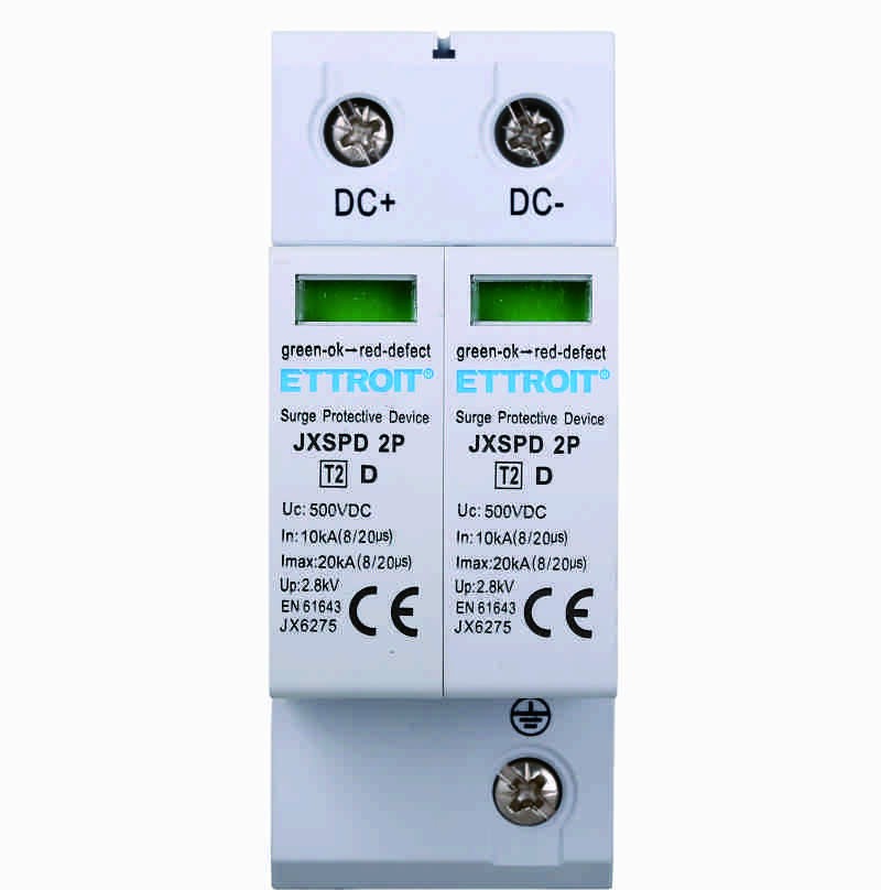 Ettroit Scaricatore Di Sovratensione Fotovoltaico DC bassa tensione 2P 20KA 500V JX6275