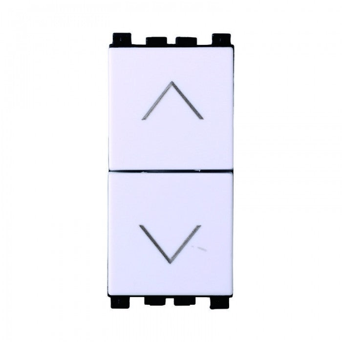 Pulsante Doppio Interbloccato Saliscendi Compatibile Vimar Arkè Bianco Ettroit