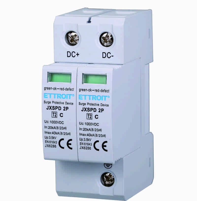 Ettroit Scaricatore Di Sovratensione Fotovoltaico DC bassa tensione 2P 40KA 1000V JX6286