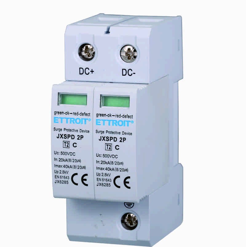 Ettroit Scaricatore Di Sovratensione Fotovoltaico DC bassa tensione 2P 40KA 500V JX6285