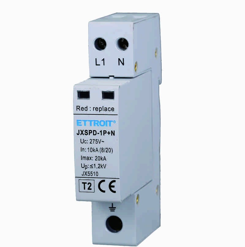 Ettroit Scaricatore Limitatore Di Sovratensione 1 Modulo Tipo T2 1P+N 10KA-20KA SPD a Limitazione Per Barra DIN
